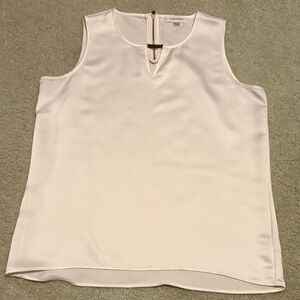 Calvin Klein Women's Ivory Sleeveless Blouse
